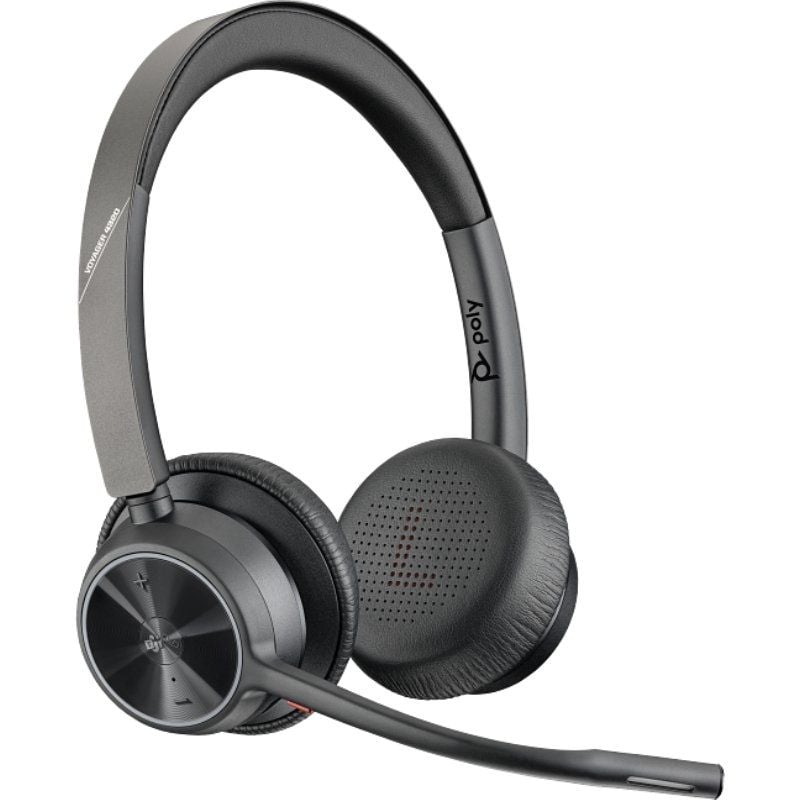 Auricular sem Fios Poly Voyager 4320-m para Microsoft Teams + Adaptador BT700 + Base de Carregament…
