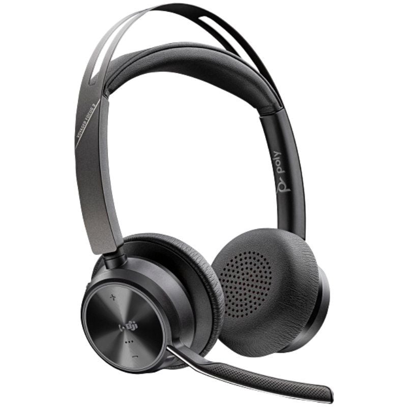 Auricular sem Fios Poly Voyager Focus 2 para Microsoft Teams + Adaptador Usb-c-a + Suporte de Carre…