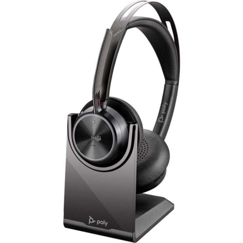 Auricular sem Fios Poly Voyager Focus 2 Microsoft Teams + Adaptador Usb-c-a + Suporte de Carregamen…