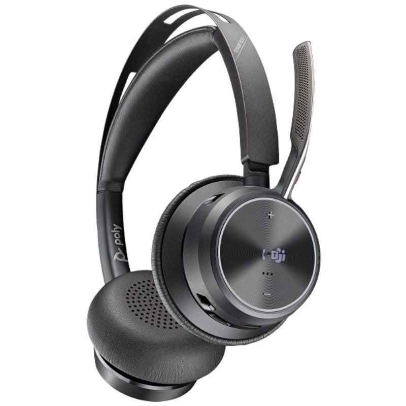 Auricular sem Fios Poly Voyager Focus 2 Microsoft Teams + Adaptador Usb-c-a + Suporte de Carregamen…