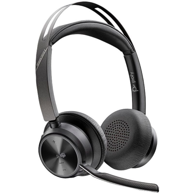Auricular sem Fios Poly Voyager Focus 2 Microsoft Teams + Adaptador Usb-c-a + Suporte de Carregamen…