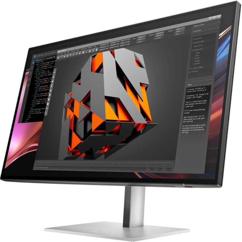 Monitor Profissional HP Pro Series 7 de 27" / QHD / Ajustável em Altura / Prateado