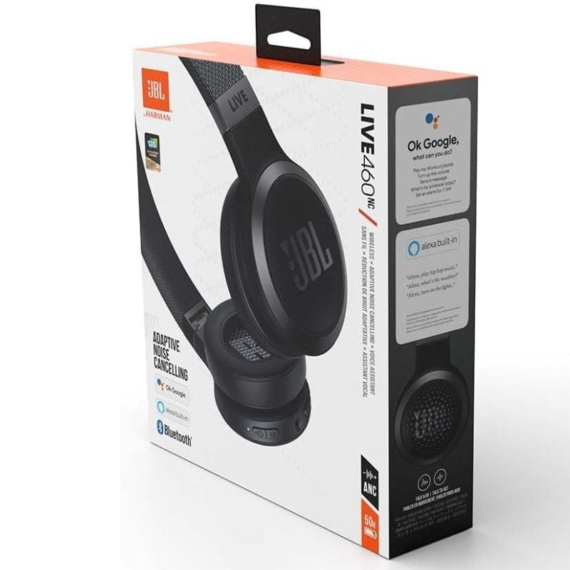 Auscultadores sem Fios JBL Live 460NC / com Microfone / Bluetooth / Preto