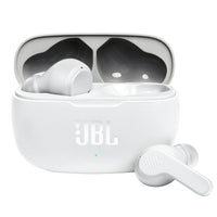 Auscultadores Bluetooth JBL Wave 200TWS com Estojo de Carregamento / 5h de Autonomia / Branco
