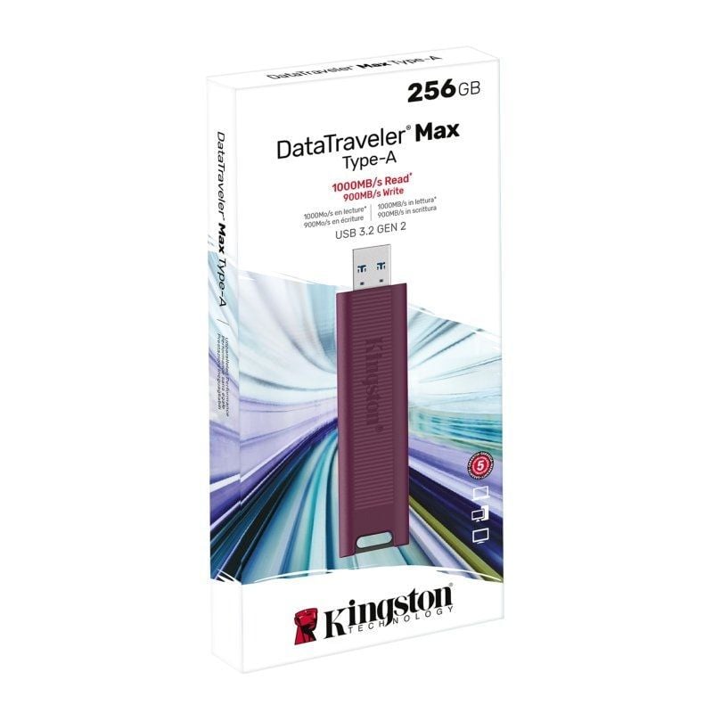 Unidade Flash USB 3.2 Kingston Datatraveler Max 256GB