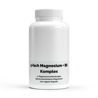 Magnesium 5x Komplex + B6 - 120 vegane Kapseln
