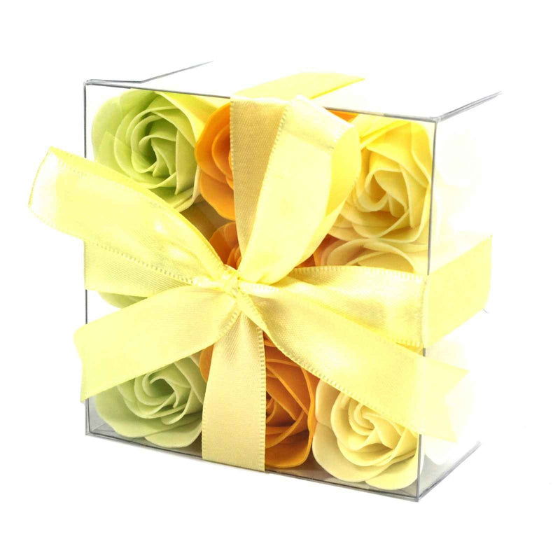 Conjunto de 9 Flores de Sabonete - Rosas Lavanda