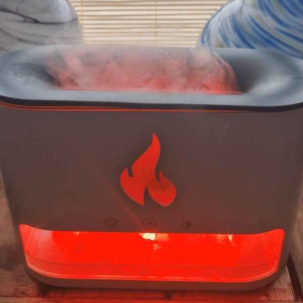 Difusor Aroma Blaze - Sal dos Himalaias - Efeito Chama - USB-C
