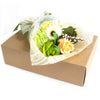 Caixa com bouquet de flores em sabonete - Verde