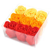 Conjunto de 9 rosas de sabonete - Rosas cor de pêssego
