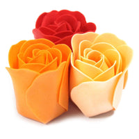 Conjunto de 9 rosas de sabonete - Rosas cor de pêssego