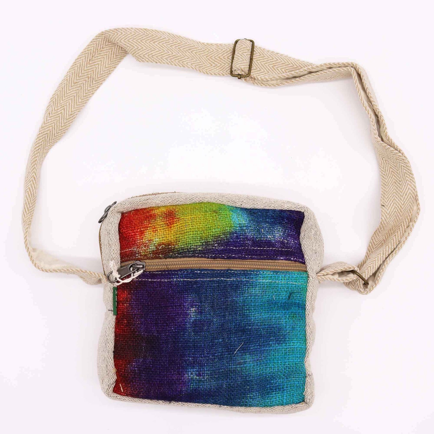 Tiedye Hemp Messegner Bag 1  Zip