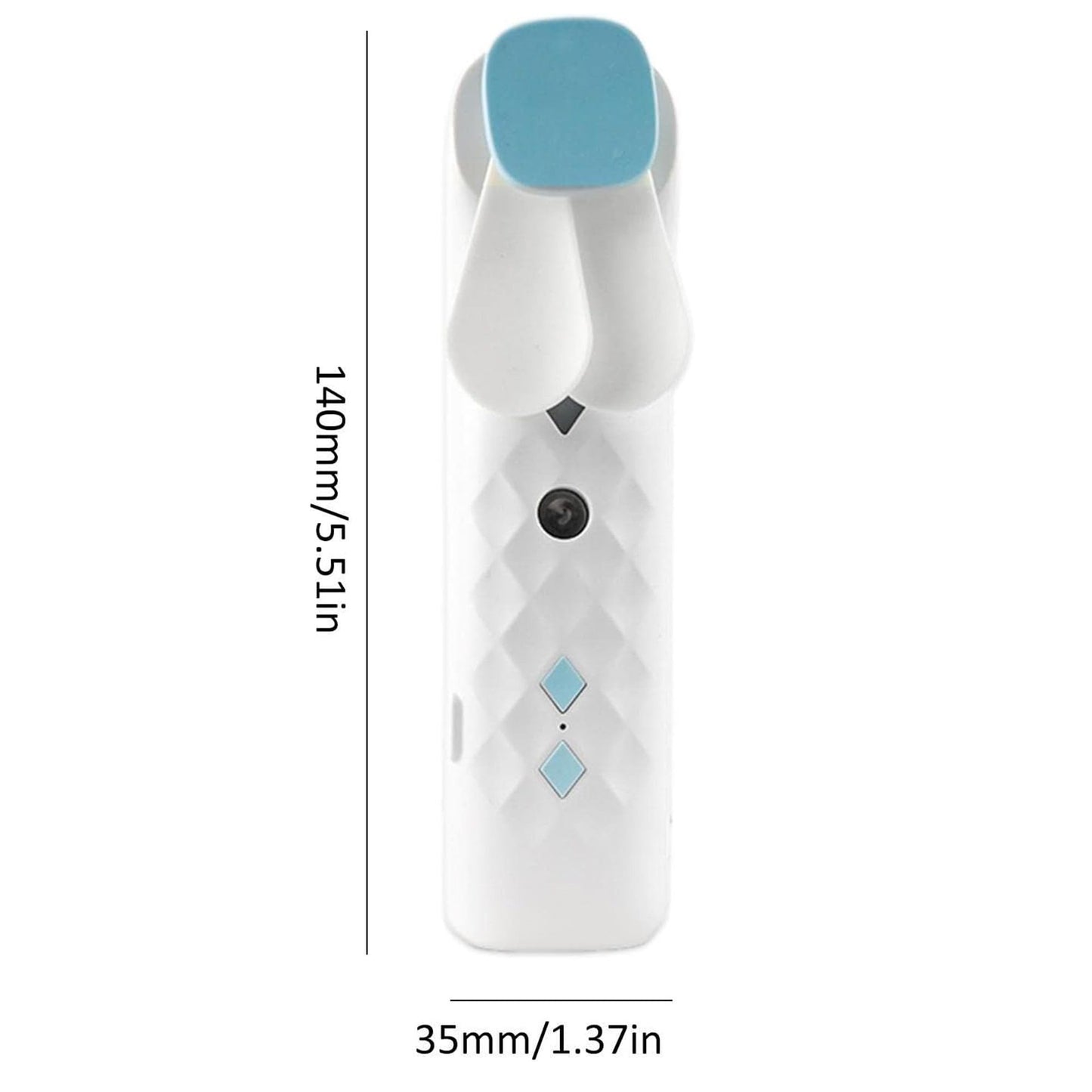 Ventilador e spray facial Nano Mist branco - Recarregável via USB