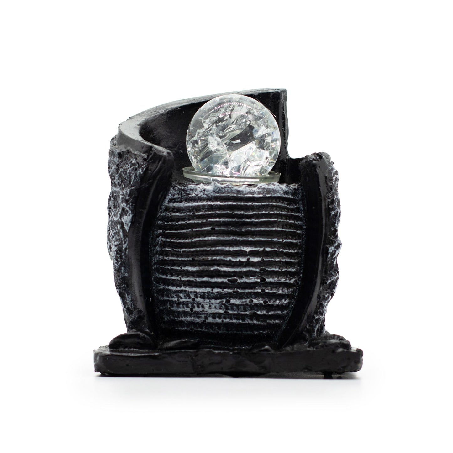 Tabletop Water Feature -15x13x20cm - Water Pot & Crystal Ball