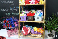 Conjunto de 9 rosas de sabonete - Rosas cor de pêssego