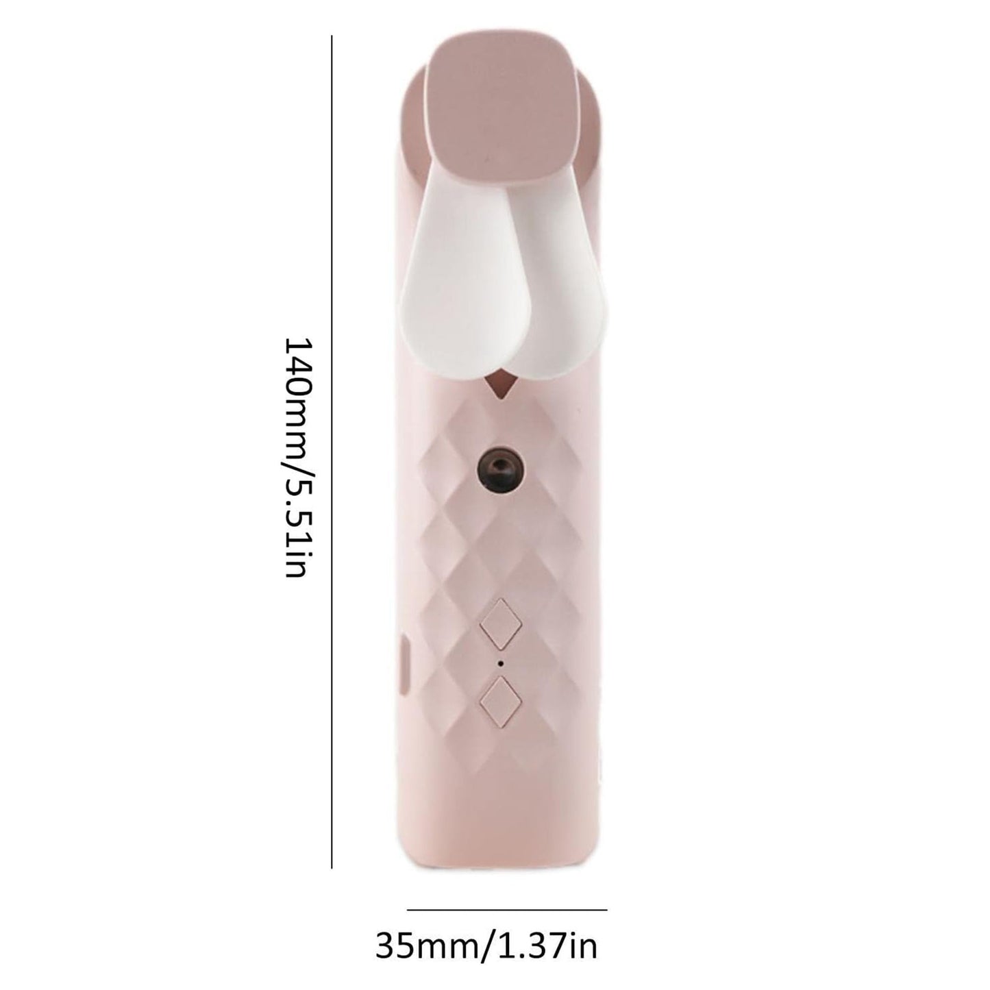 Ventilador e spray facial Pink Nano Mist - carregável por USB