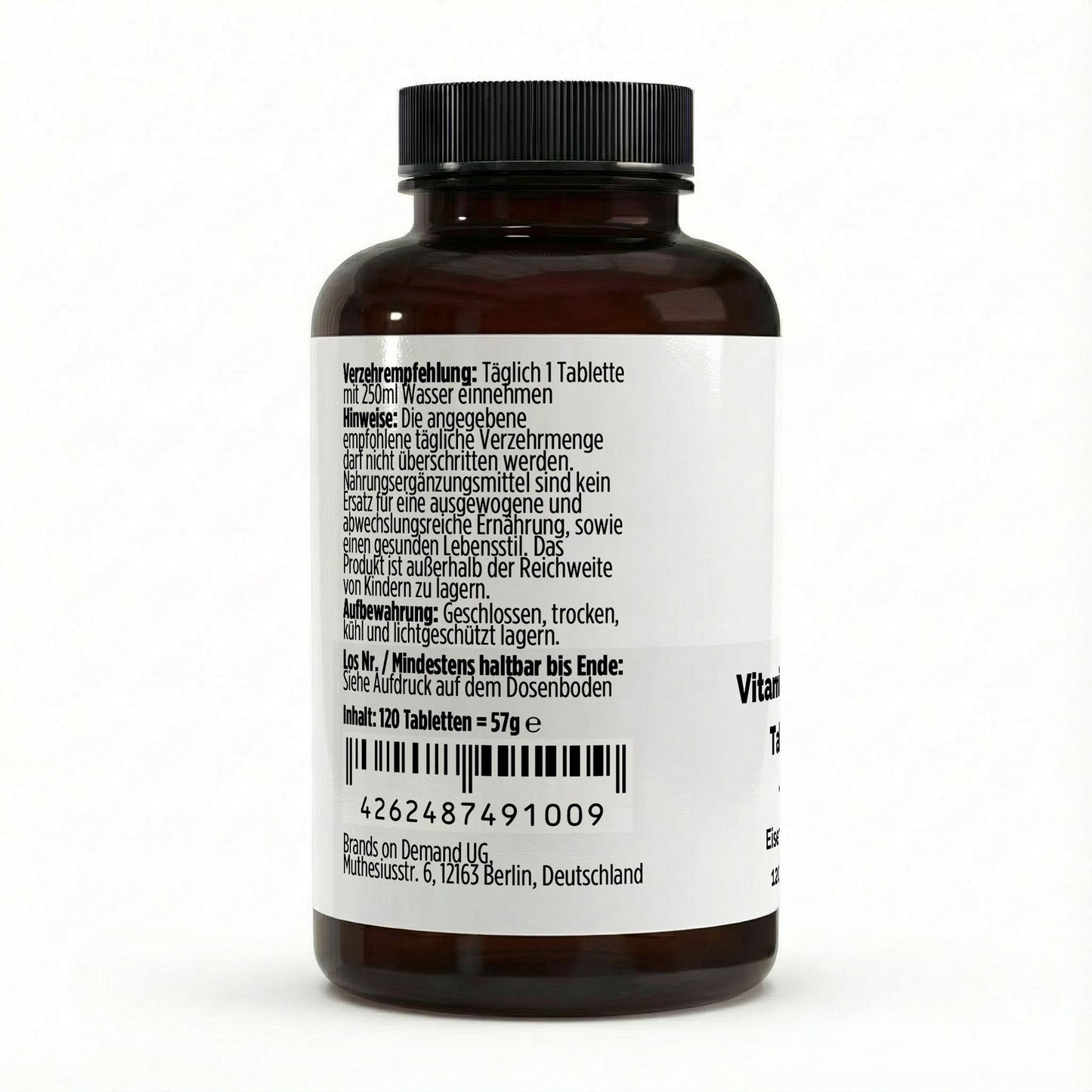 Ferro + Vitamina C - 120 comprimidos veganos