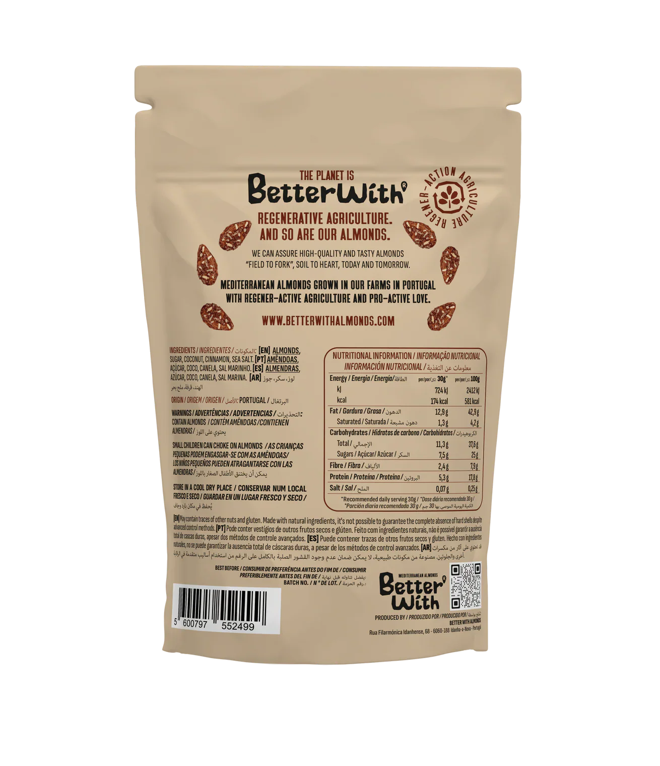 Amêndoas de Idanha com Canela e Coco - 140g