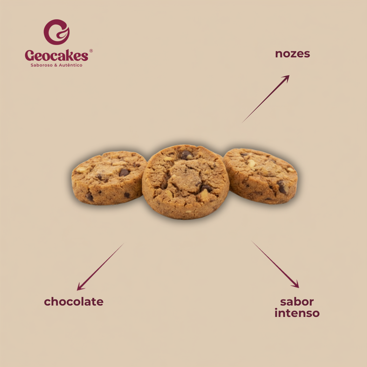 Cookies de Nozes e Chocolate da Beira Baixa