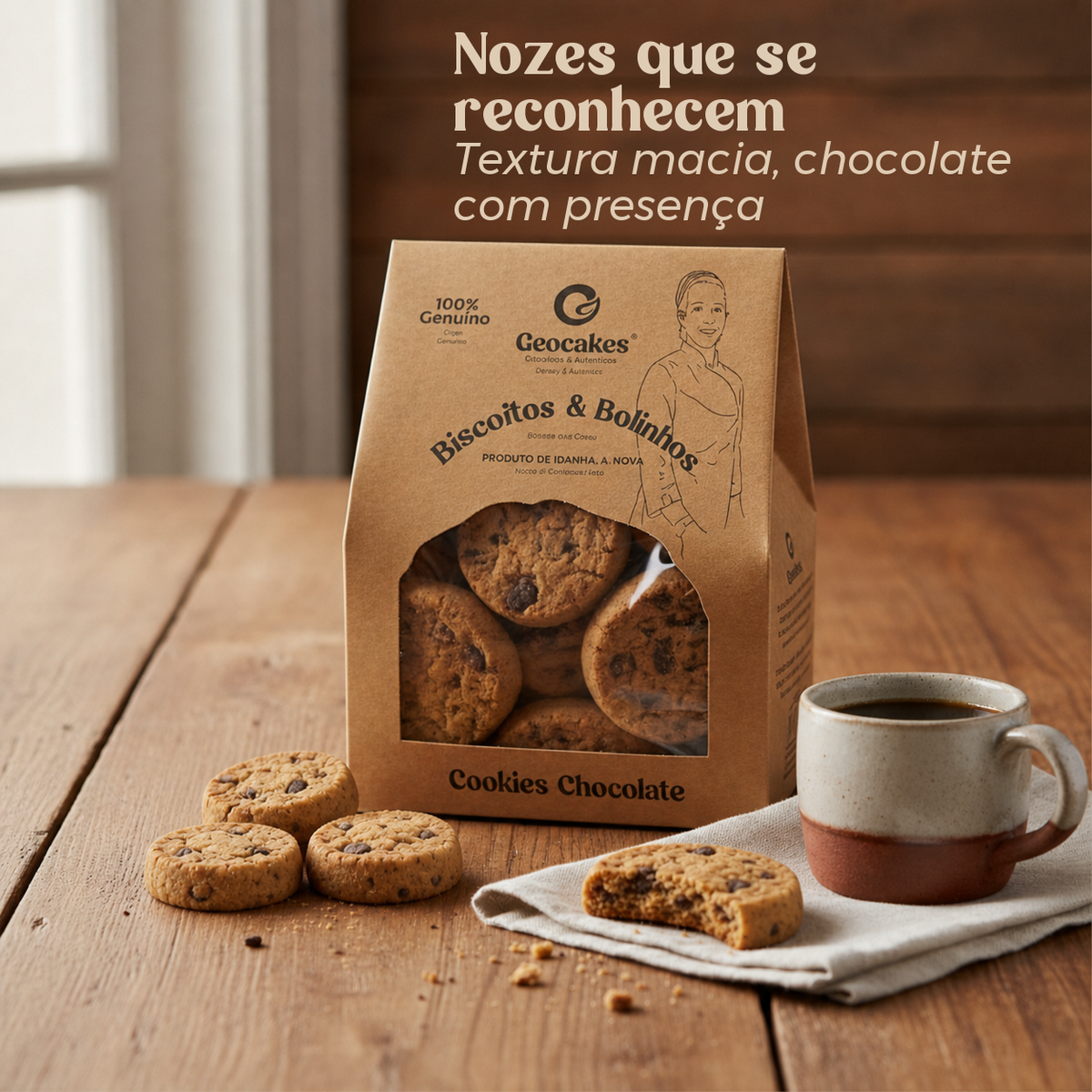 Cookies de Nozes e Chocolate da Beira Baixa