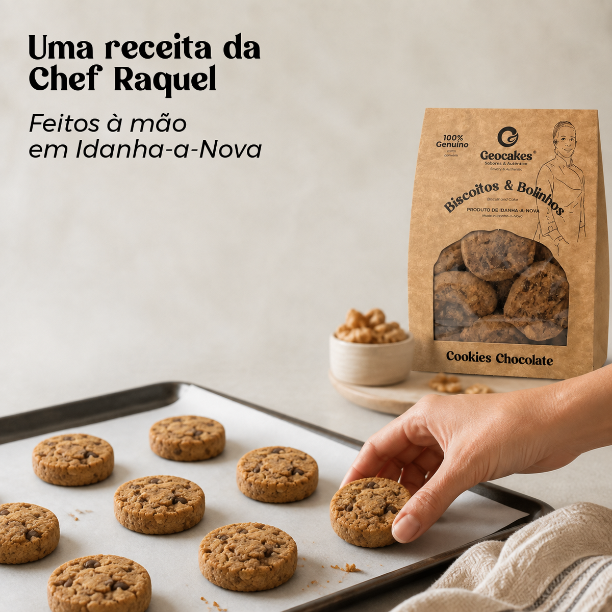 Cookies de Nozes e Chocolate da Beira Baixa