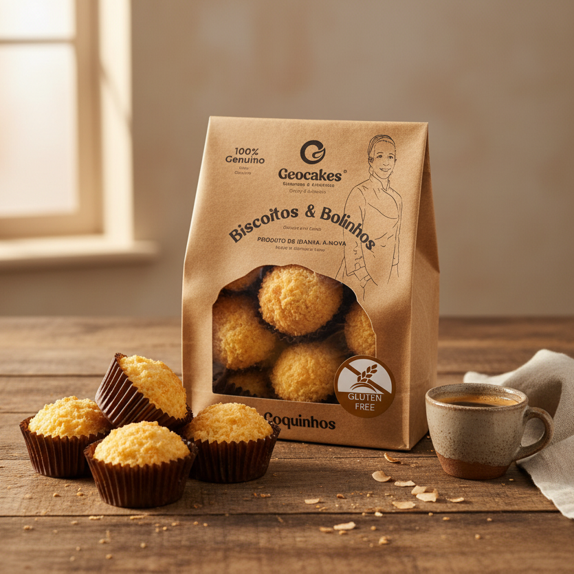Coquinhos sem Glúten Geocakes - Doçaria Artesanal na Beira Baixa