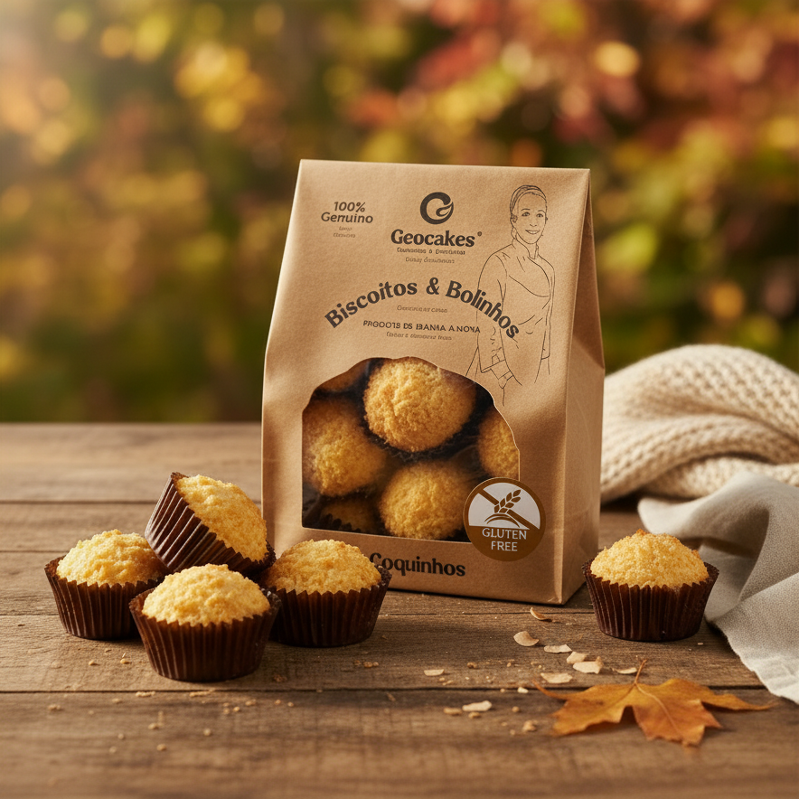 Coquinhos sem Glúten Geocakes - Doçaria Artesanal na Beira Baixa