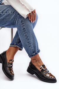 Heeled low shoes model 188502