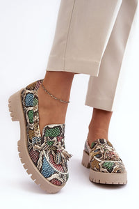 Heeled low shoes model 188503