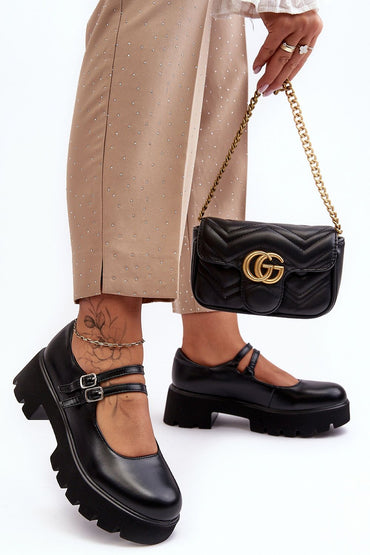 Heeled low shoes model 188507