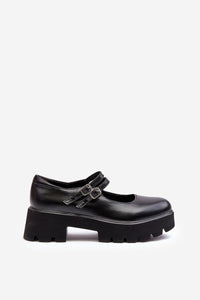 Heeled low shoes model 188507