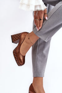 Block heel pumps model 188522