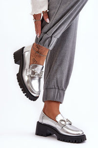 Heeled low shoes model 189876