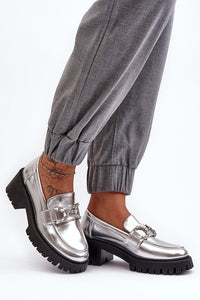 Heeled low shoes model 189876