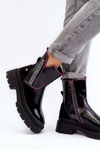 Heeled low shoes model 190707