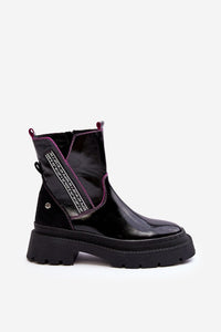 Heeled low shoes model 190707