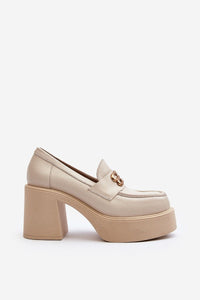 Heeled low shoes model 192289