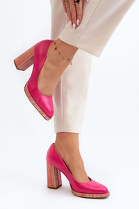 Block heel pumps model 192296