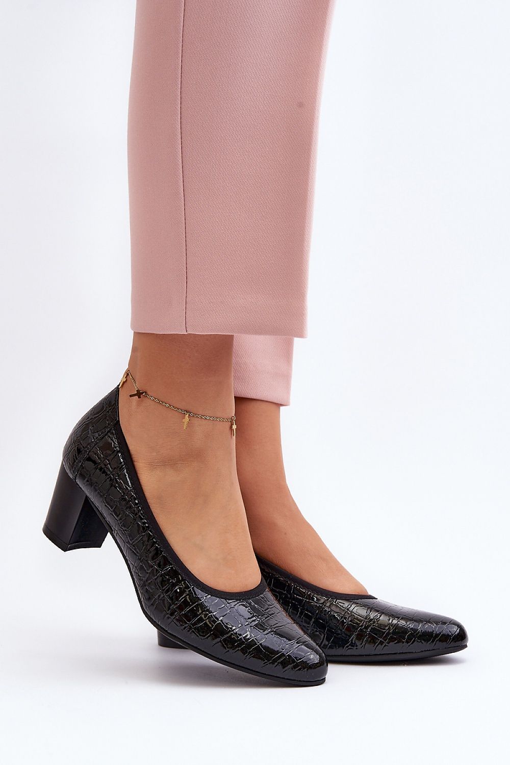 Block heel pumps model 192919