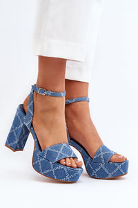 Heel sandals model 194141