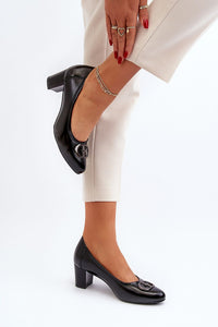 Block heel pumps model 194366