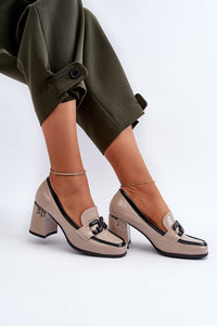 Heeled low shoes model 195397