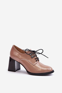 Heeled low shoes model 195405