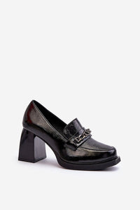 Block heel pumps model 195414