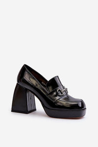 Heeled low shoes model 196316