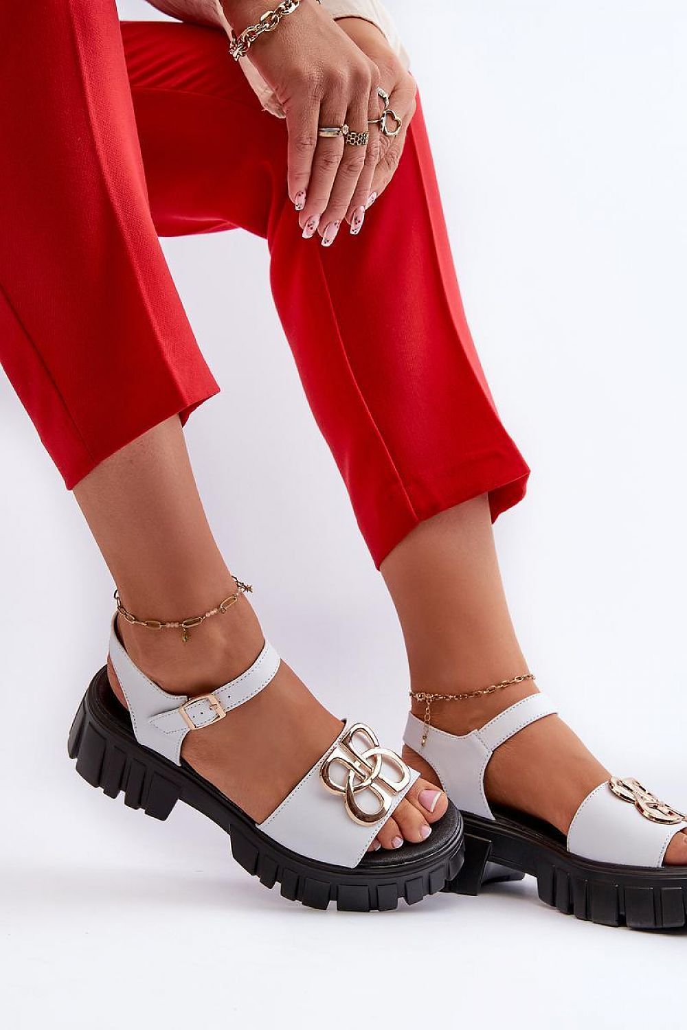 Heel sandals model 197108