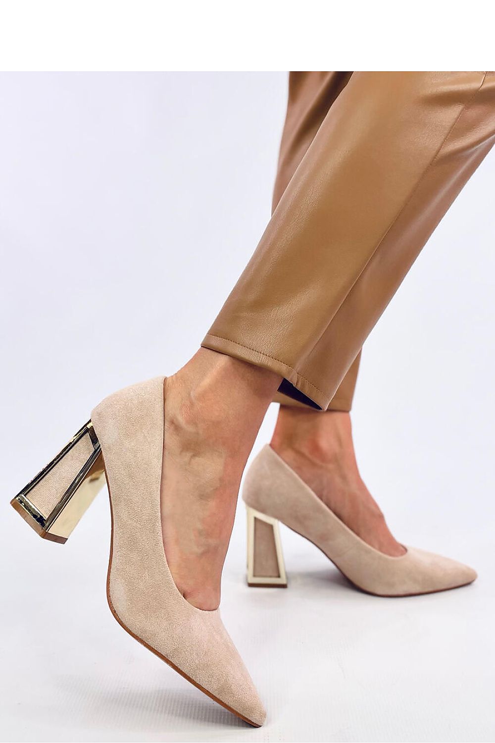 Block heel pumps model 200659