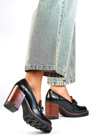 Block heel pumps model 200872