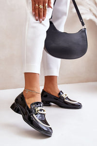 Heeled low shoes model 201142