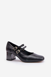 Block heel pumps model 201324